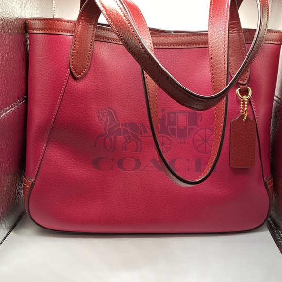 NWT authentic Coach bag Red Leather - Picture 5 of 13